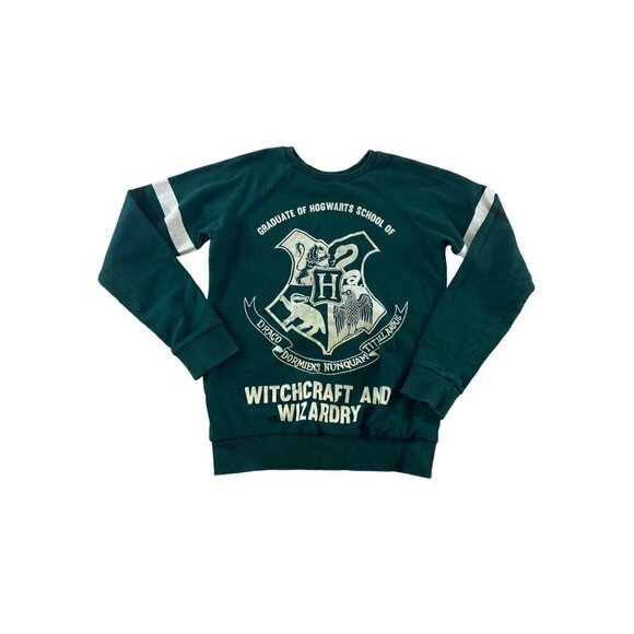 Harry Potter Hogwarts Witchcraft And Wizardry Green Sweater - 2 - Picture 1 of 11
